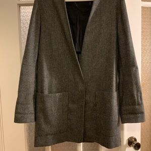 Zara Herringbone Blazer, without a lapel